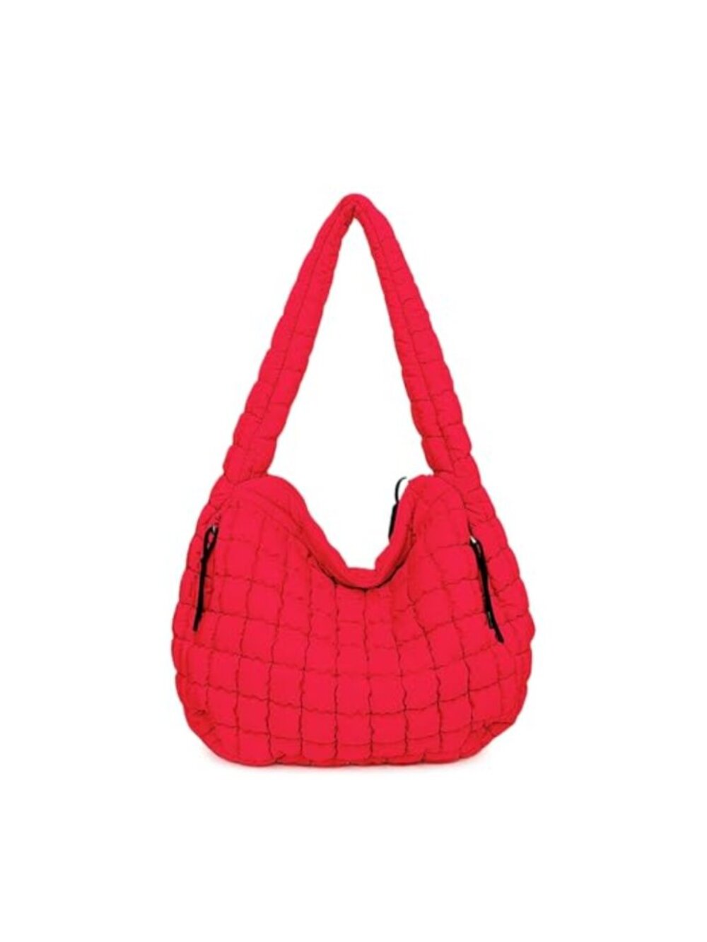 Quilted Puffer Hobo Bag Large Nylon Crossbody Shoulder Tote Lightweight Puffy